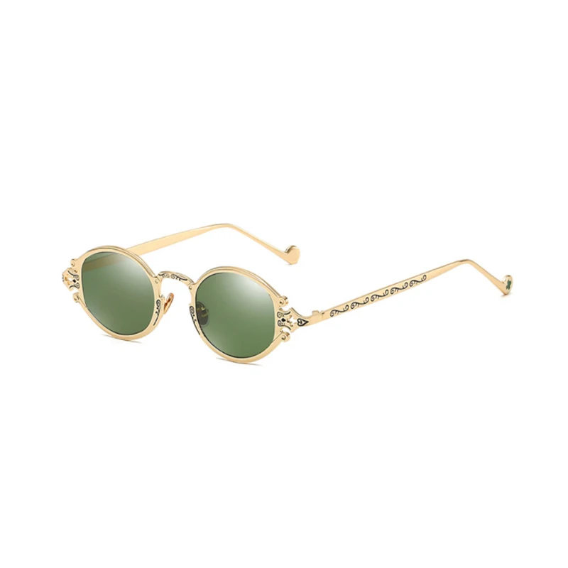 classic sunglasses European and American trend retro steampunk oval frame carved street shoot unisex fashion sunglasses