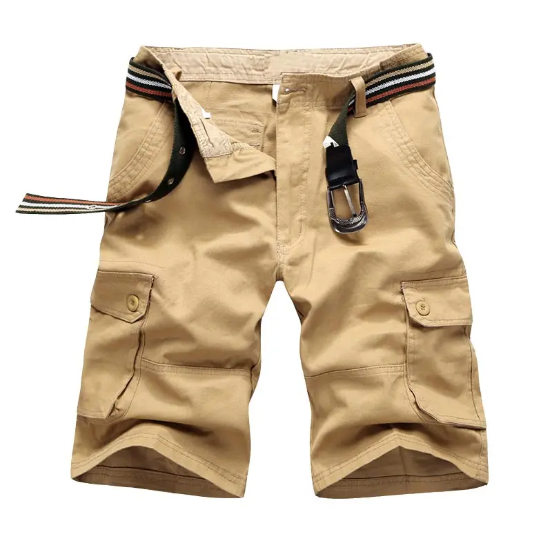 Летние грузовые шорты мужские повседневные Модные уличные мужские шорты военные хаки черные шорты мужские Celana Cargo Pendek