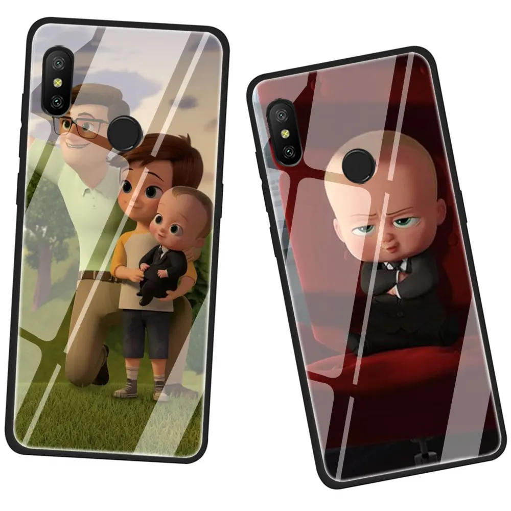 Чехол Boss Baby из закаленного стекла для Xiaomi 8 Lite A1 A2 9 Redmi Note 5 6 7 Pro 6A 4X F1