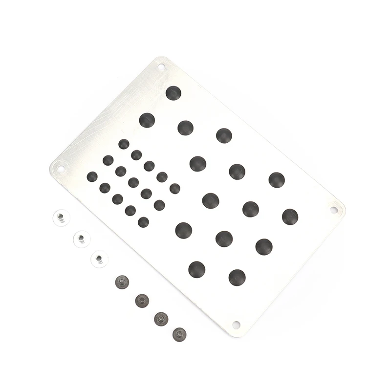 범용 실버 자동차 바닥 매트, 발 뒤꿈치 스커프 플레이트, 미끄럼 방지 카펫 패치, 자동차 합금 마모 플레이트, 미끄럼 방지 패드, 1PC