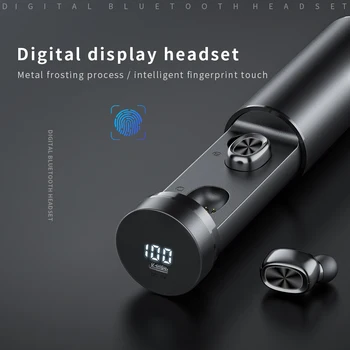 

Bluetooth Earphones Wireless Two Ears Sports Running Mini Music Earphones HiFi IPX7 Waterproof earbuds Touch Control Headset for