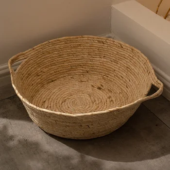 

cat accessories pet circular cane makes up cane makes up cat basket dog beds carboard pet house cute floor mat