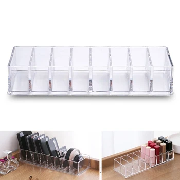 

Clear Acrylic Makeup Organizer Cream Storage Box Plastic Clarity Cosmetic Holder Cabinet Powder Display Box Shelf Holders