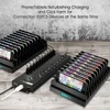 Sipolar multi 20 ports USB 2.0 charger hub with external 12V10A desktop power adapter for data syncs and phone tablets charging 5