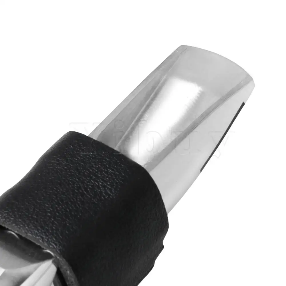 Yibuy Серебряный альт саксофон мундштук с кожаным зажимом 5