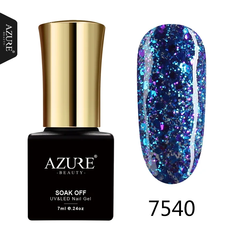 7540 Azure beauty Гель-лак для ногтей модные цвета для дизайна ногтей впитывающаяся гибридная Эмаль 7 мл гель-лаки лазурный УФ-гель для ногтей - Цвет: 7540