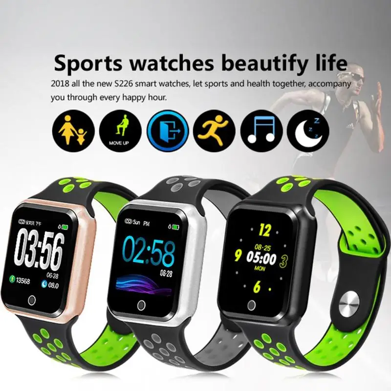 

Bluetooth Smart Watch Heart Rate Blood Pressure Monitor Sport Smartwatch For IOS Android Digital Wristwatches