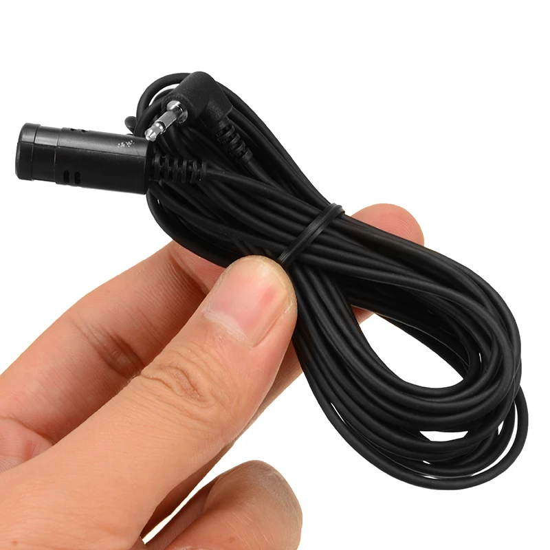 2.5mm Jack Stereo Car External Microphone For Pioneer Stereos Radio Receiver 4M Wire Length karaoke microphone