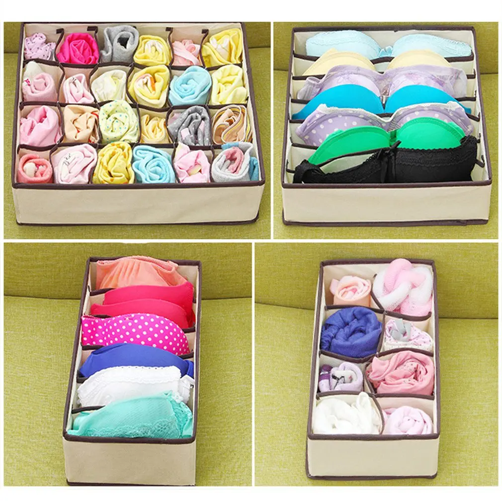 Multi-size Clothes Socks Bra Ties Underwear Storage Boxes Drawer Closet Organizer Container Home Tiny Things Storage Box