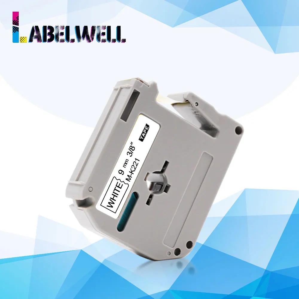 Labelwell 9 мм MK 221 621 лента для этикеток MK221 M K221 Совместимость с Brother PT 45M 65 80 221|Ленты