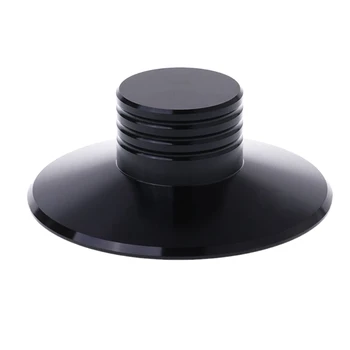 

Lp Vinyl Record Player Balanced Metal Disc Stabilizer Weight Clamp Turntable Hifi(Black)