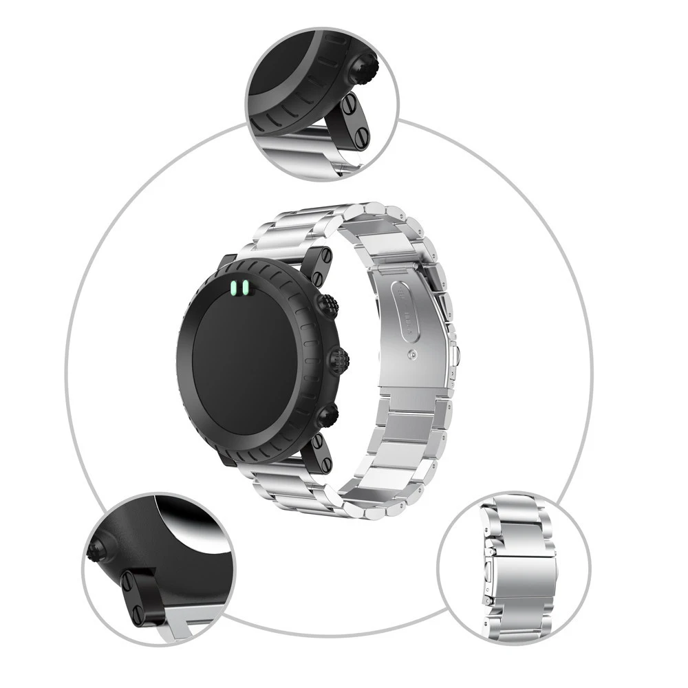 Ремешок из нержавеющей стали для Suunto Core, браслет, браслет, Регулируемая Замена для Suunto Core, Смарт-часы, 175 см, браслет