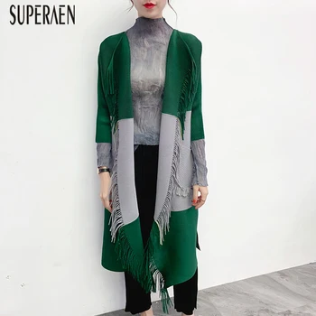 

SuperAen Europe Trench Coat for Women 2019 Autumn and Winter New Loose Pluz Size Ladies Windbreaker Cotton Women Clothing
