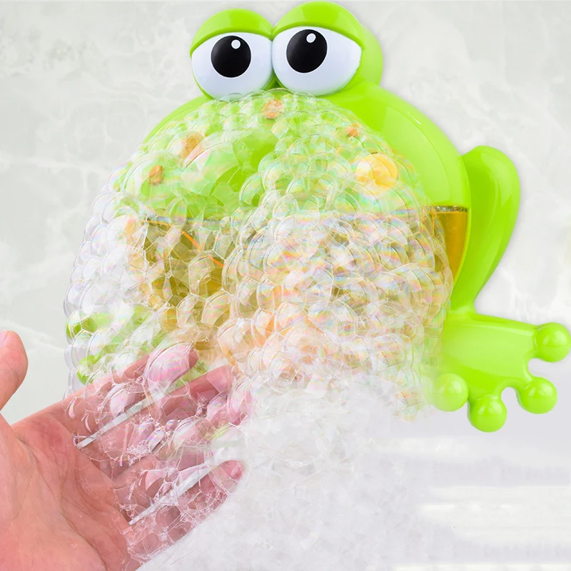 Machine Big Automatic Bubble Music Toys Frog Bath Blower Kids Maker 