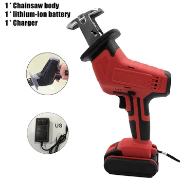 

18V Electric Reciprocating Saw Rechargeable Li-ion Battery Handheld Power Tool For Wood Metal Cutting DIY Power Saws Portable
