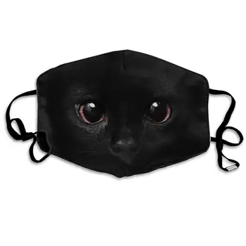 

YongColer Upgrade Women Man Teens Breathable Half Face Mouth Mask - Adjustable Earloop Face Mask for Running Cycling Black Cat