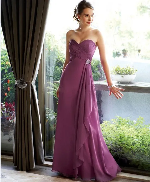 Robe de soiree вечерние платья новая мода vestido de festa Сексуальное Фиолетовое длинное шифоновое элегантное платье подружки невесты