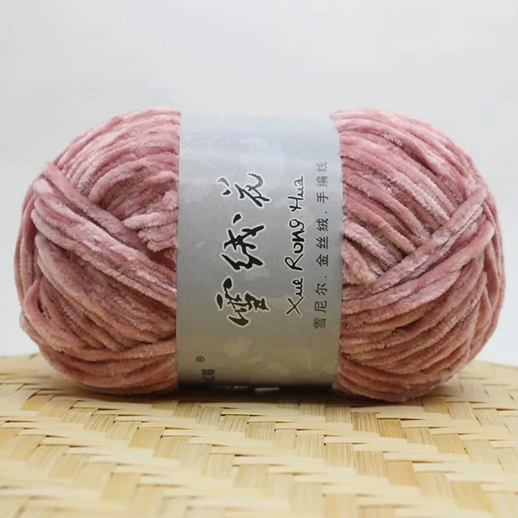 Золотой Бархат шениль средней толщины шерстяная нить сделай сам вязаный крючком