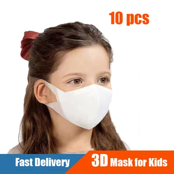 

10 pcs 3D Children's disposable mask three-layer protection meltblown cloth mask kids