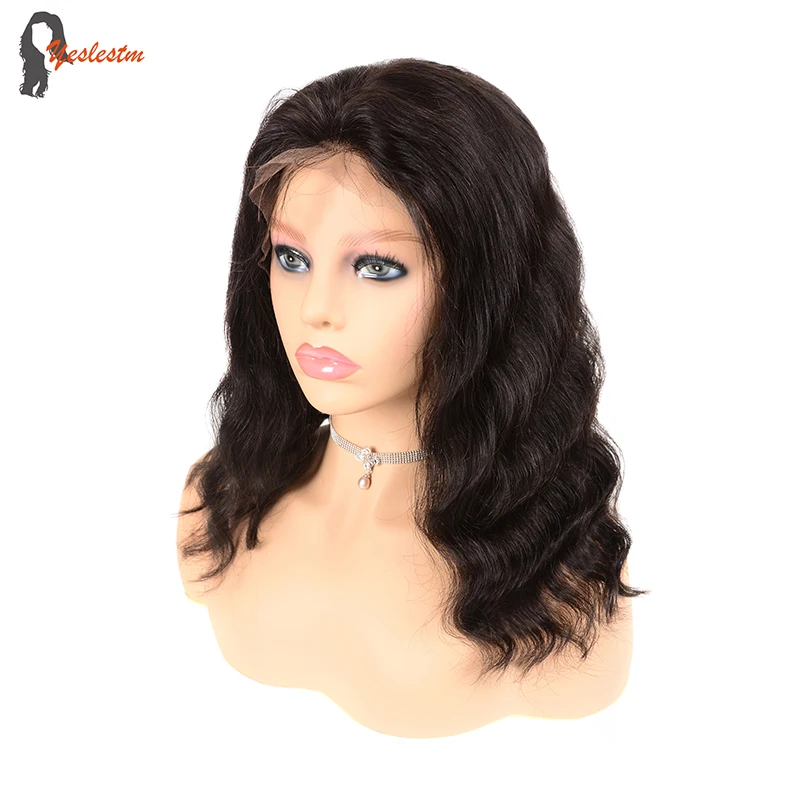 Onda do Corpo Média do Laço Perucas de Cabelo Humano para as Mulheres Peruca de Renda em Linha Fechamento do Laço Yeslestm Peruca Brasileira Parte 4x4x1 t Reta Bob 3 cabelo humano para as mulheres 4x4x1 t