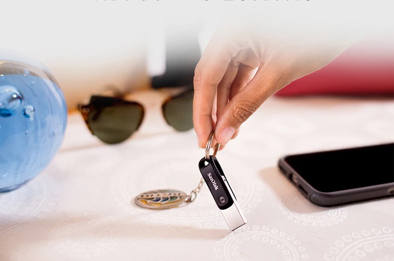 SanDisk USB флеш-накопитель iXPand U диск OTG разъем Lightning USB3.0 палка 256 ГБ 128 ГБ MFi для iPhone и iPad ручка-накопитель IX60N