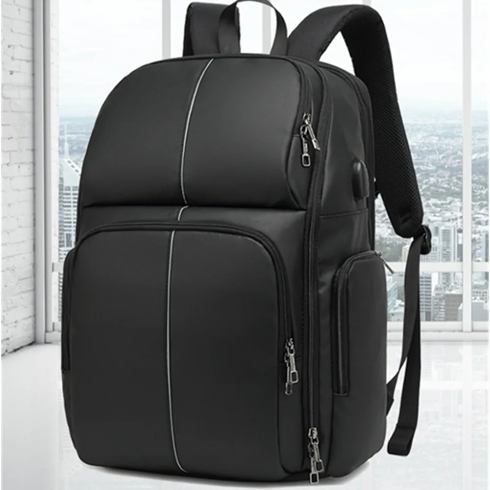 coolbell backpack 17 3inch laptop backpack business travel night line reflective nylon waterproof anti theft student backpack