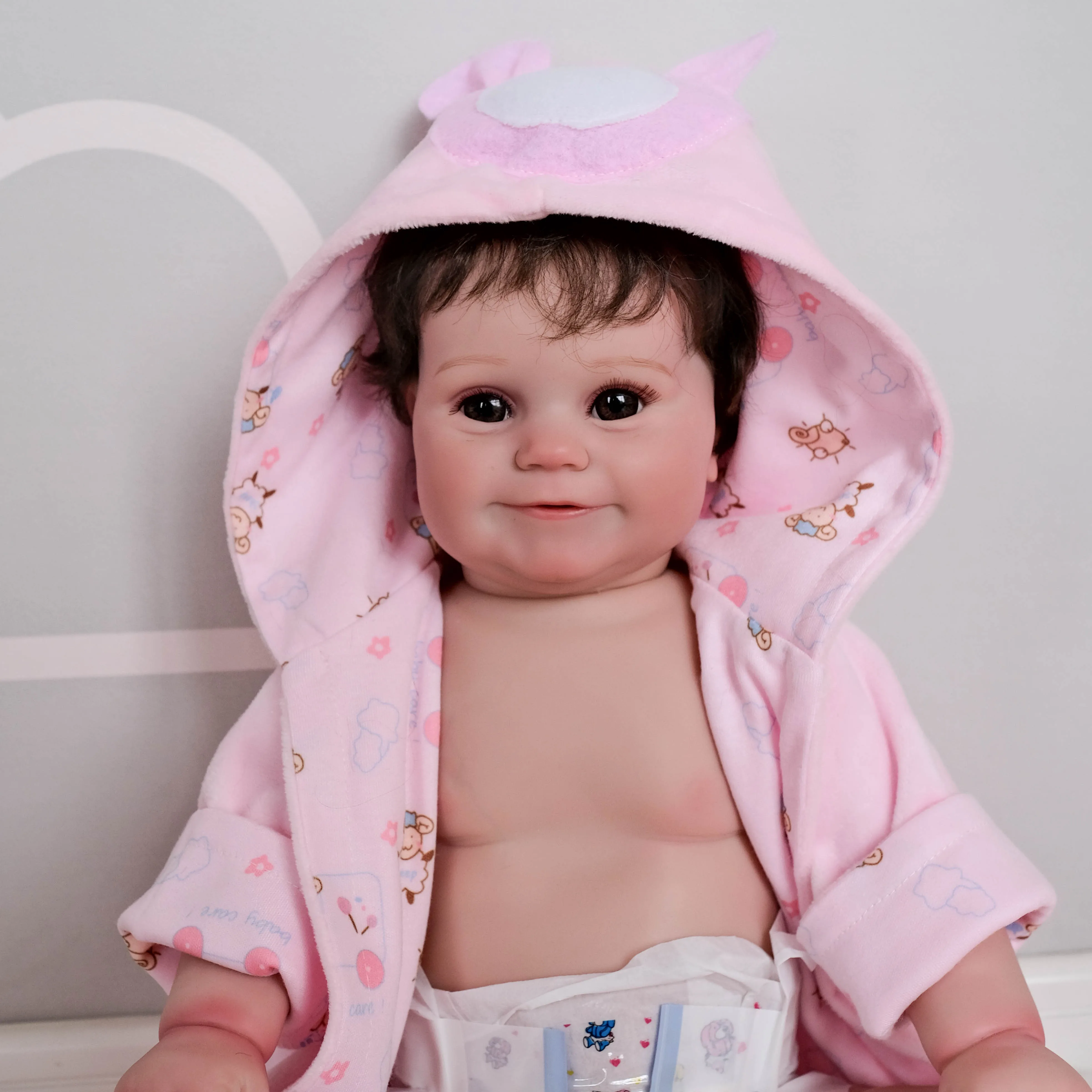 

50CM Full Silicone Reborn Doll Genesis Painted with Visible Veins Girl Toddler Bebe Reborn Can bathe Children Play House Toys