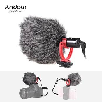 

Andoer AD-M2 Microphone Metal Video Mic 3.5mm Plug for Smartphone for Nikon Canon Sony DSLR Camera Consumer Camcorder