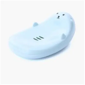 

Lovely Cute Bear Home Bathroom Soap Dish Box Simple Design Plastic Soap Sponge Drainage Dish Holder Tool