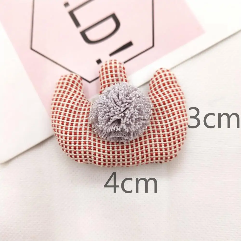 20 шт. ткань плед Корона меховой шар патч DIY швейная одежда головной убор зажим для волос обувь сумка аксессуары материалы для рукоделия