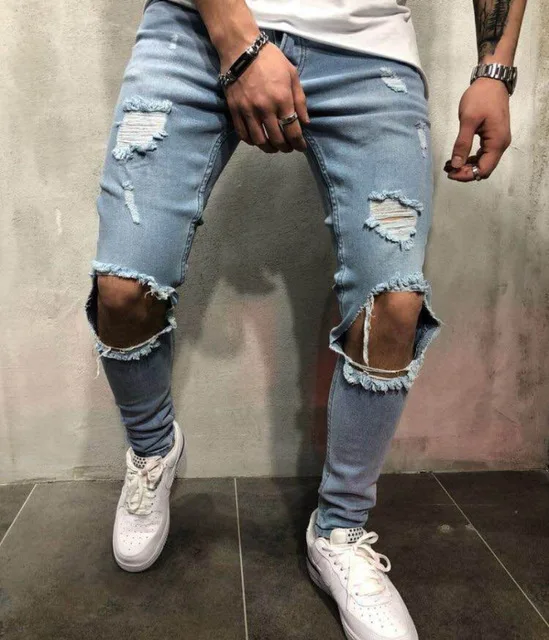 

2019 new men's ripped jeans 1107