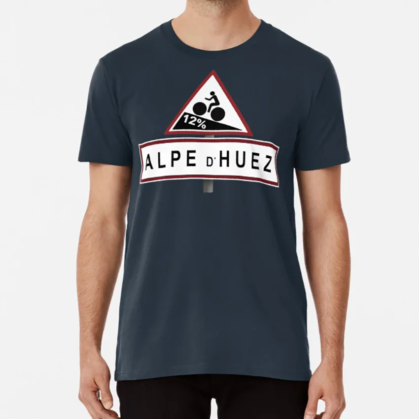 Alpe d'Huez Road Sign велосипедная футболка для велоспорта alpe dhuez sign road street climb | Мужская