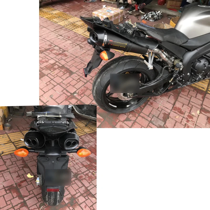 Выхлопная труба для мотоцикла 2009- Yamaha R1 YZF-R1 Mid slip on 51 мм выхлопные наконечники без дБ убийца запасной катализатор L R