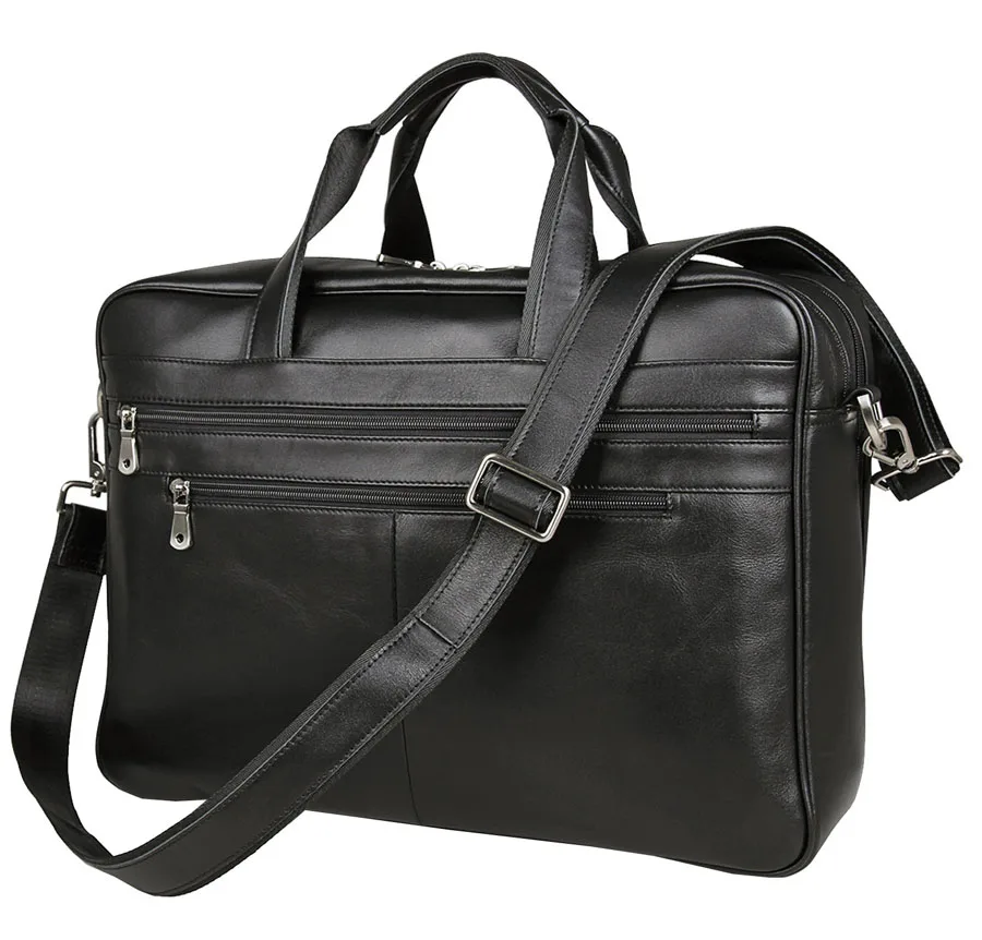 Natural Genuine Leather Men's Briefcases For Male Business 17 Inch