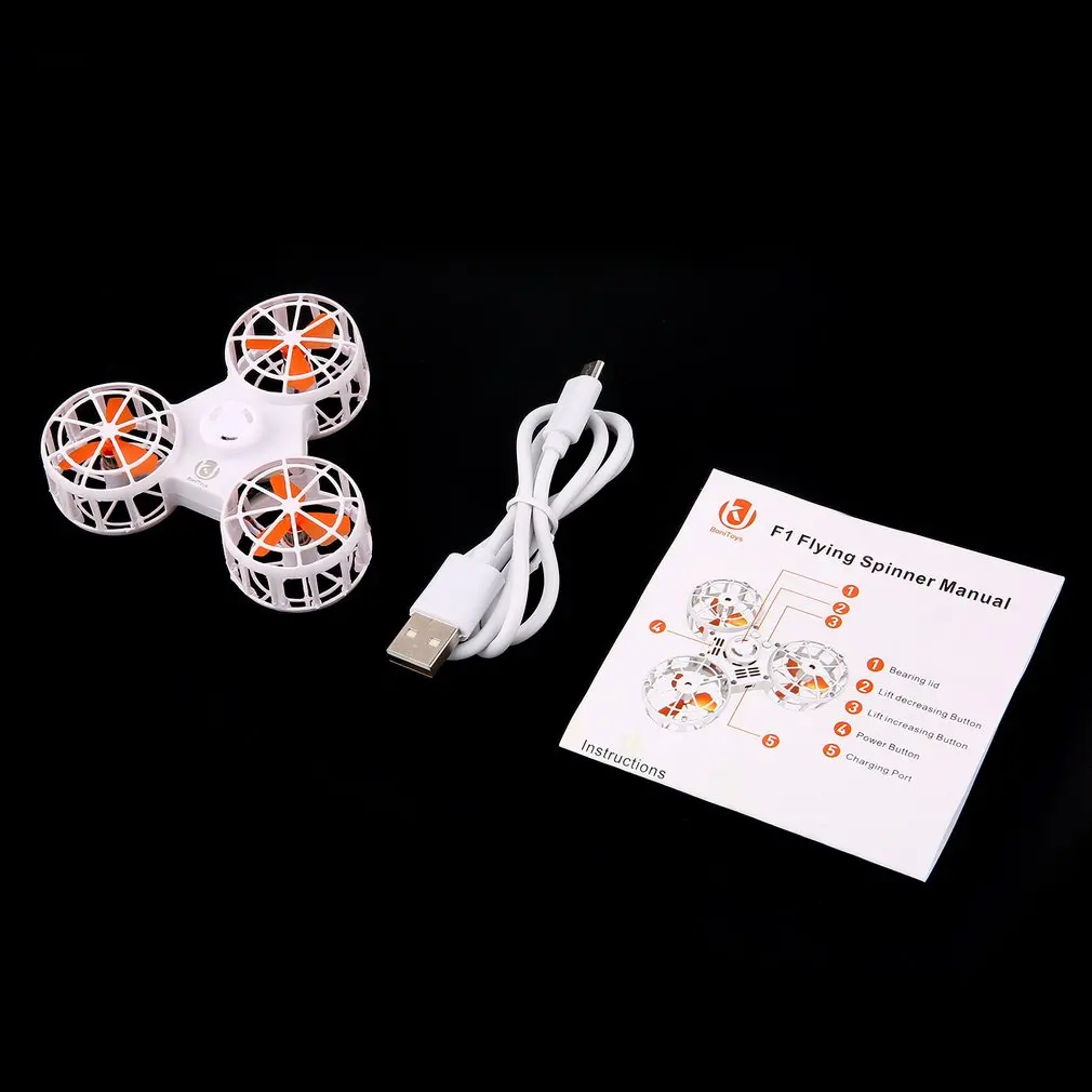 

F1 Flying Hand Spinner Anti-Anxiety Spinner Toys for Kids Adult Stress Reduce Anxiety Automatic Rotation + Low Speed Flight