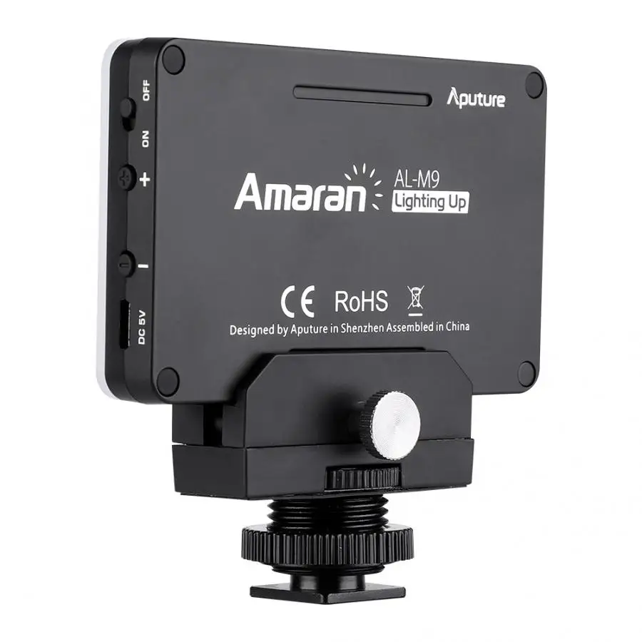 Aputure Amaran AL-M9 заполняющий свет карманный размер освещение вверх светодиодный CRI/TLCI 95+ 9 SMD лампы 9 ступенчатое Регулирование яркости 5500K для sony Canon Nikon