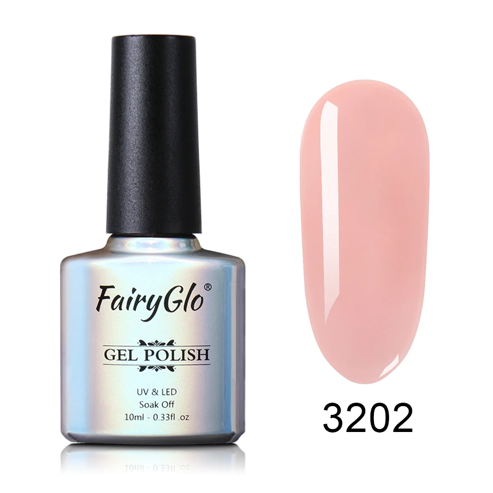 FairyGlo 10 мл прозрачный желе УФ гель лак для ногтей гель лак Полупостоянный полупрозрачный драгоценный камень дизайн ногтей гель лак - Color: 3202
