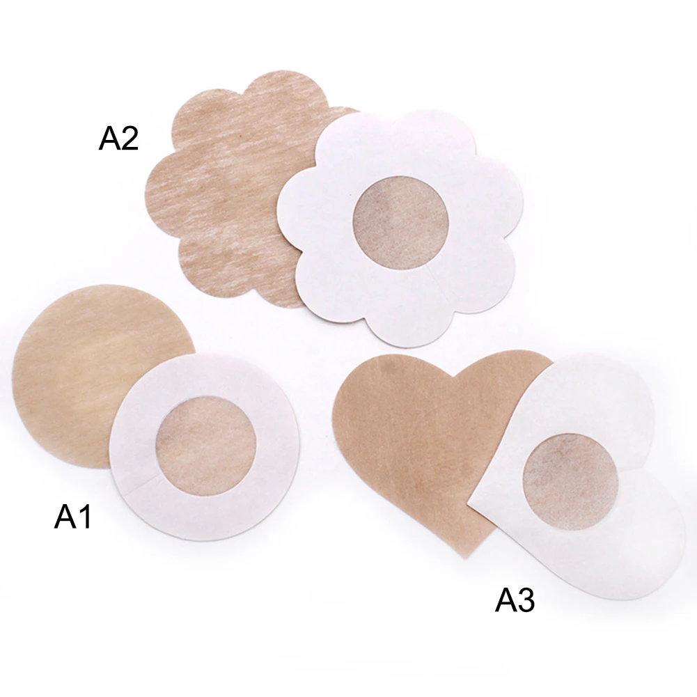 New 5pcs/set Disposable Nipple Covers Concealer Breast Bust Cleavage Enhancement No Trace Cloth Invisible Tape For Women Breast