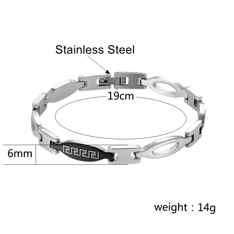 link bracelet Высококачественные браслеты из нержавеющей стали для мужчин и женщин, ювелирные аксессуары для мужчин и женщин, Подарочный браслет на запястье - Окраска металла: link bracelet
