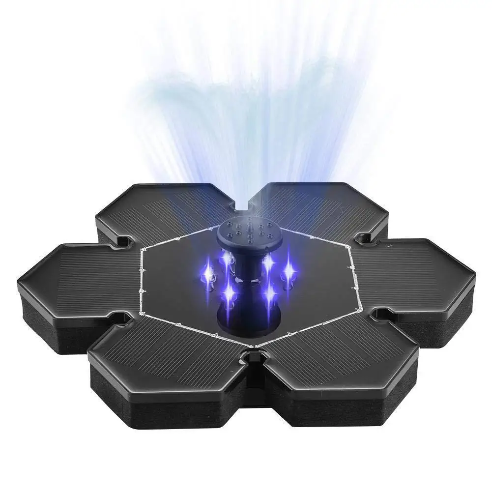 

Mini Solar Fountain 9V 2.4W with LED Light Water Fountain for Outdoor Pond Pool Fish Tank Garden Decoration Outdoor Decoration