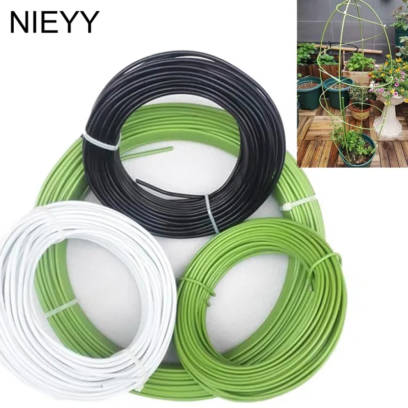 

Artificial Potted Flowers Plants Plastic Coating Iron Wire Soft Tie Line For Garden Manual DIY Rattan Creep Styling Garden Tools