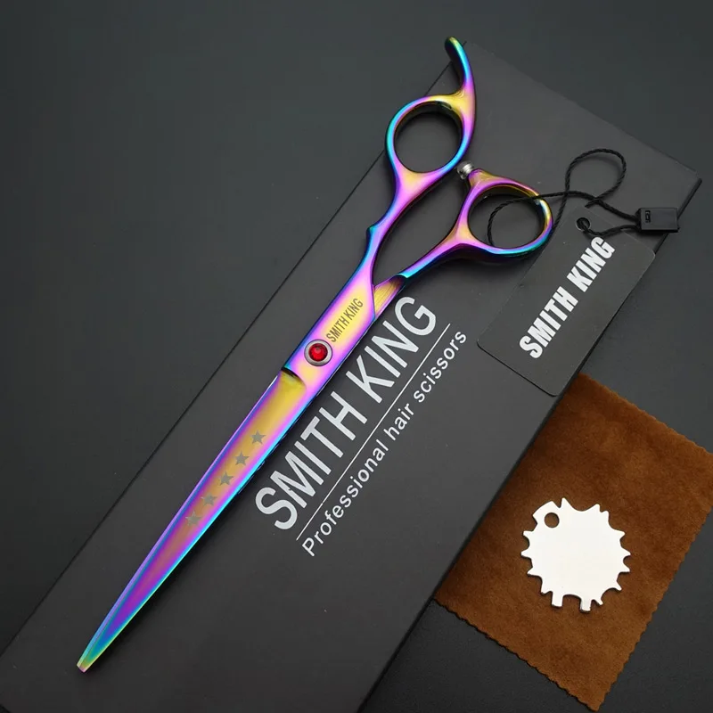 SMITH KING 7 inch Professional Hairdressing scissors, 7"Cutting scissors,styling scissors/shears+gift box/kits - Цвет: Многоцветный