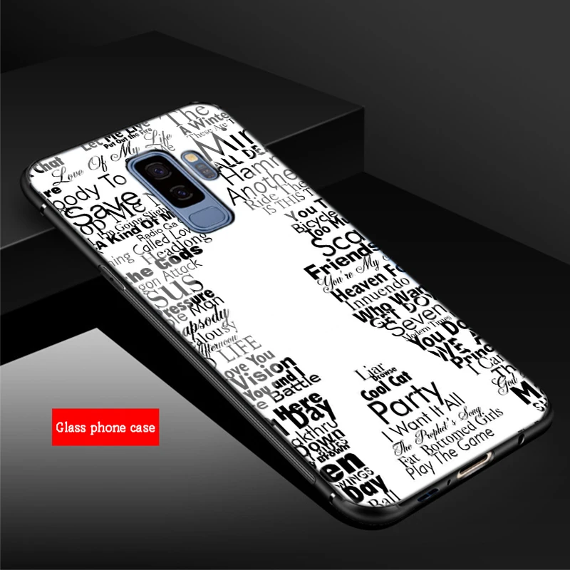 Bohemian Rhapsody queen для samsung Galaxy NOTE 8 9 S8 S9 S10 плюс A6 A6S A8 A7 J6 J8 закаленное Стекло чехол для телефона - Цвет: B19070904-08.jpg