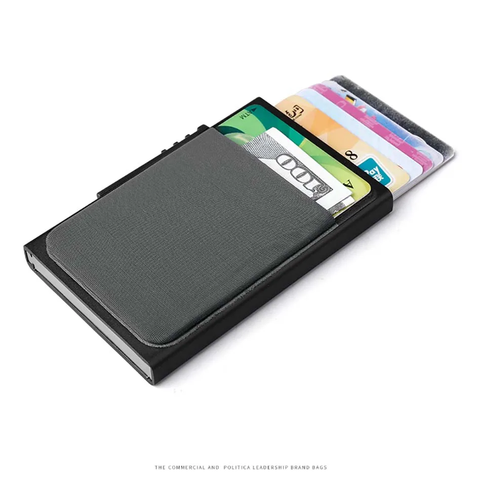 RFID Блокировка Кредитная карта сумка Деньги Кошелек автоматический винтажный Волшебный Магнит держатель для карт