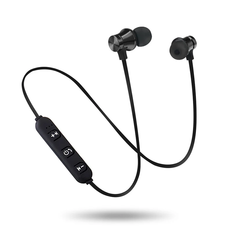Магнитный аттракцион Bluetooth наушники Спортивная гарнитура Fone de ouvido для iPhone samsung Xiaomi Ecouteur Auriculares - Цвет: Black earphone