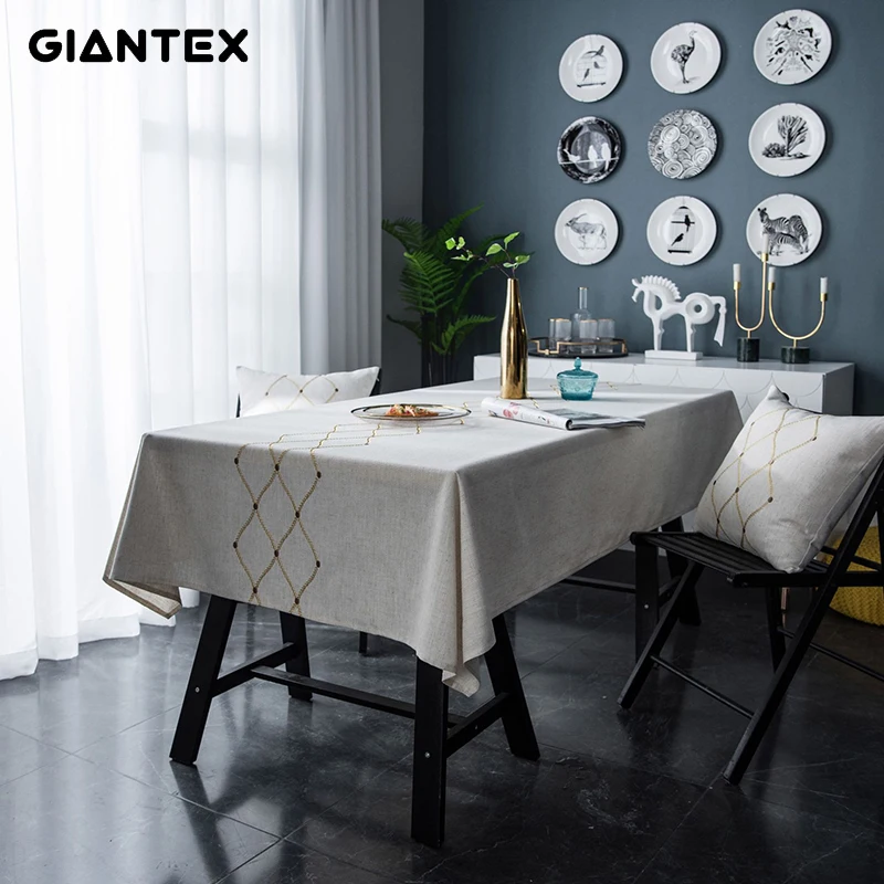 GIANTEX Декоративная скатерть для стола прямоугольные скатерти покрытие обеденного