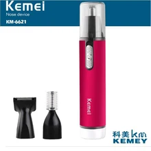 Kemei Электрический триммер для волос в носу KM-6621 3 в 1 триммер для бровей Триммер для волос в носу триммер для бороды с помощью аккумуляторной бритвы