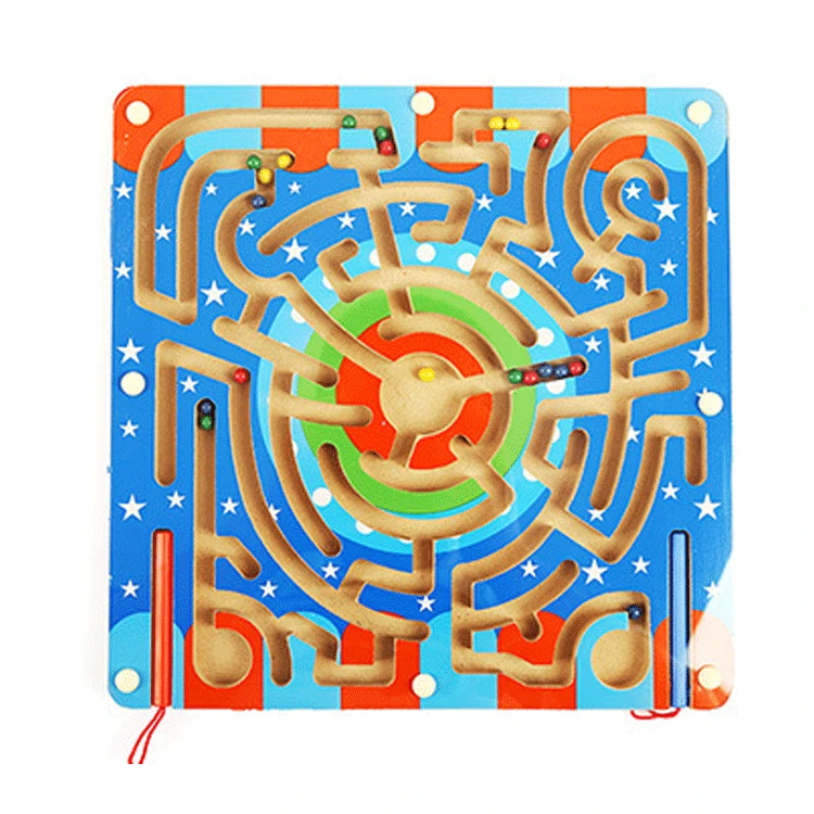

MWZ Magnetic Maze Ring Butterfly Beetle Magnetic Moving Position Pen Wielding Maze Early Childhood Educational Toy
