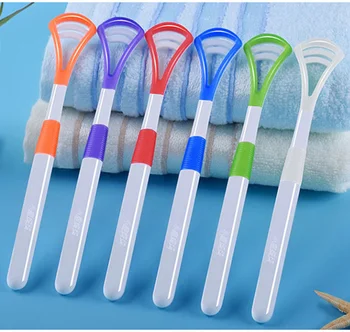 

1PC Tongue Scraper Brush Oral Cleaning Tongue Toothbrush Cleanering Brush Fresh Breath Remove Coating