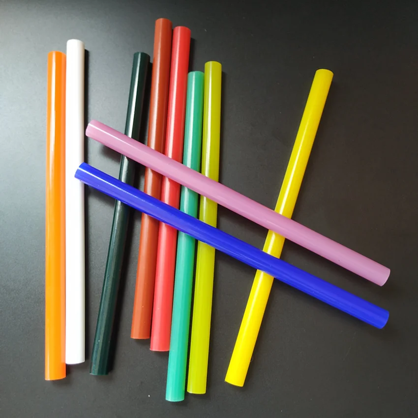 50 Pz 11Mm X 200Mm Colore Hot Melt Striscia Adesiva Colla Stick, Per Pistola Colla